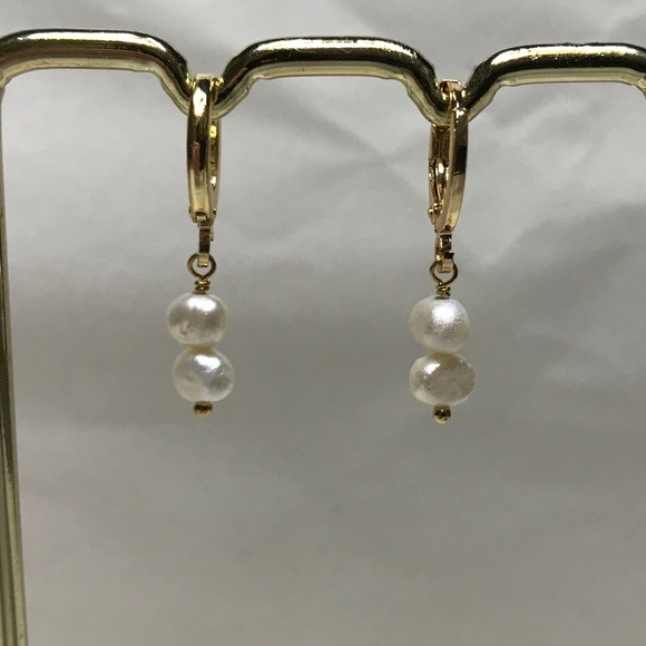 Lucrezia Borgia Double Natural Pearl Gold Renaissance Earrings Handmade Replicas - Picture 6 of 14